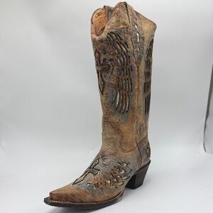 New Yadira western bling cowgirl boots size 9 wings cross